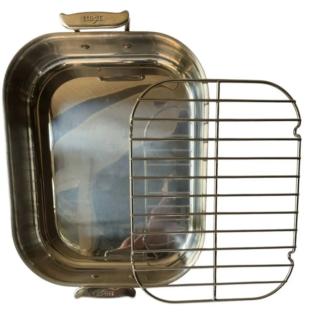 All-Clad Stainless Steel 14” x 12” Roasting Oven Pan with Rack
